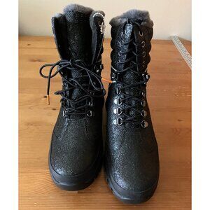 TIMBERLAND Women's Black Medium Tall Laced Winter Snow Boots Sz 8.5 M
